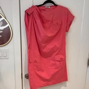 Moschino Cheap and Chic Pink Poplin Shirt Mini Dress Small